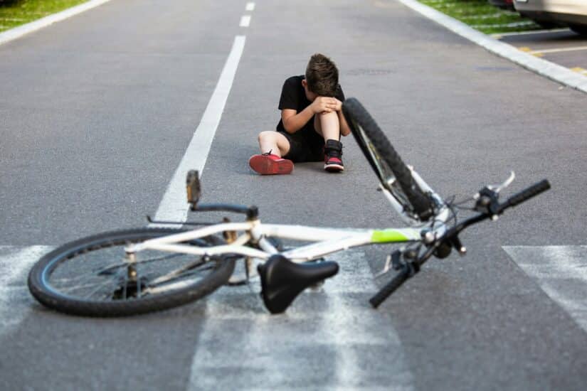 Cyclist injured in bicycle accident with car showing evidence collection and legal claim process for compensation