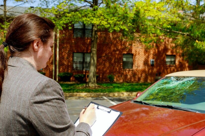 Client consulting traffic accident lawyer discussing legal case, fees, and compensation after car accident