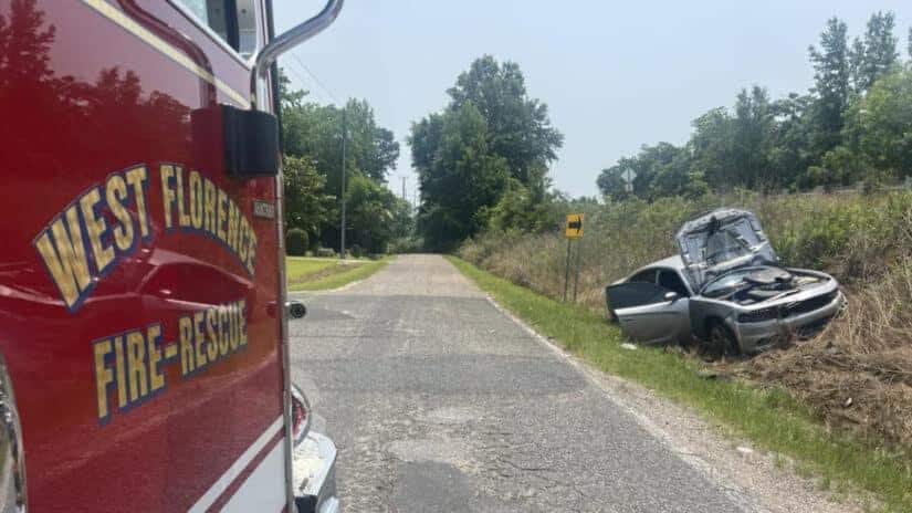 Image for Car catches fire after crash in Florence County post
