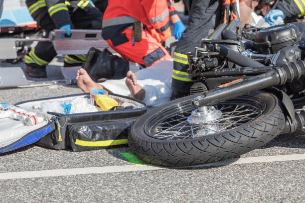 Car vs Motorcycle Accident
