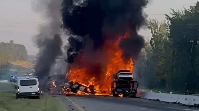 Image for Burning Vehicle Shuts Down I-26 Near Columbia, SC: What Happened post