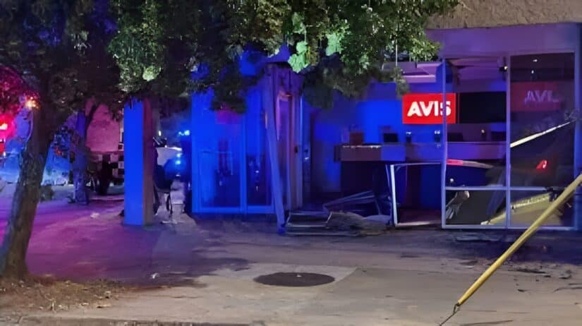 Image for Downtown Atlanta Crash: Car Plows Through Building During Georgia State Patrol Chase post