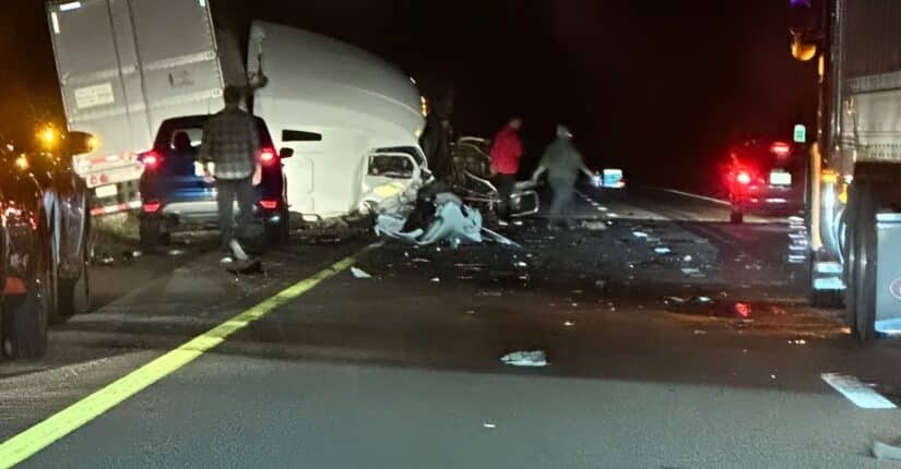 Image for I-95 South in Nash County Closed After Tractor-Trailer Crash post