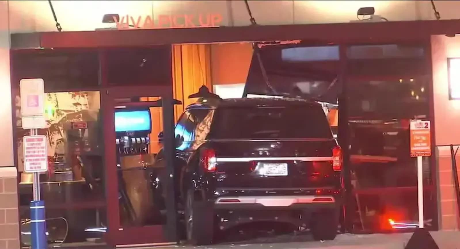 Eight Injured After Car Crashes into Restaurant