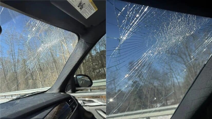 Image for Ice Flies Off Truck and Crashes Into Woman’s Windshield on I-85 in Greenville post
