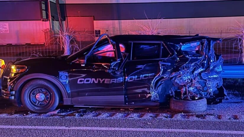Image for Conyers Officer Injured After Patrol Car Hit on I-20 post