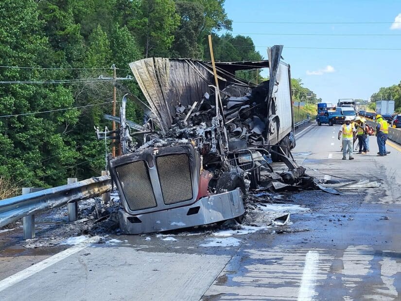 Image for Interstate 85 Reopens in Spartanburg County After Tractor Trailer Wreck post
