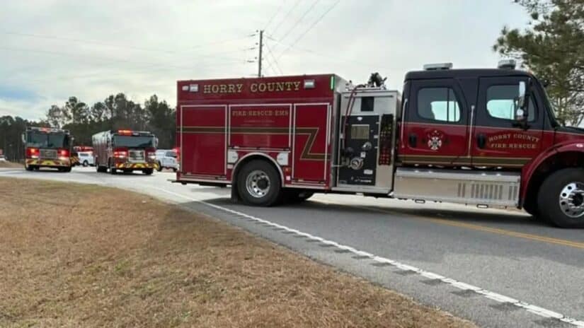 Image for Six Hospitalized After Vehicle Flips in Crash in Horry County post