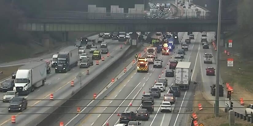 Image for Tractor-Trailer Crash on Atlanta’s I-285 Causes Hours-Long Traffic Chaos post