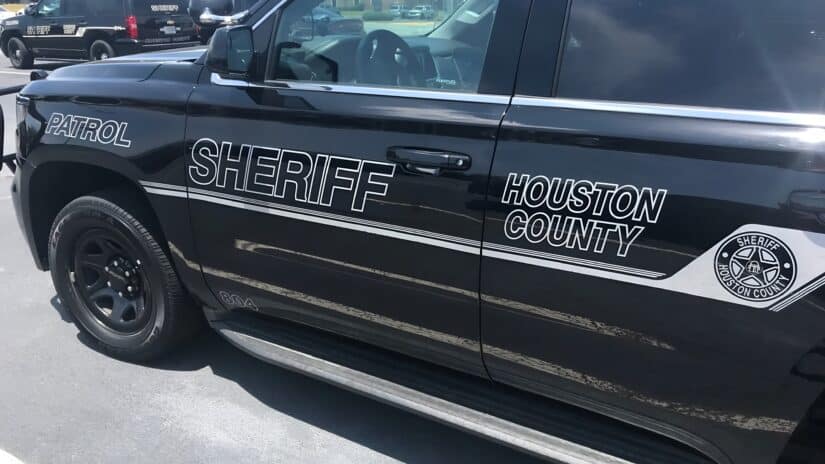 Overturned vehicle on Houston Road in Houston County after late night crash injuring three people