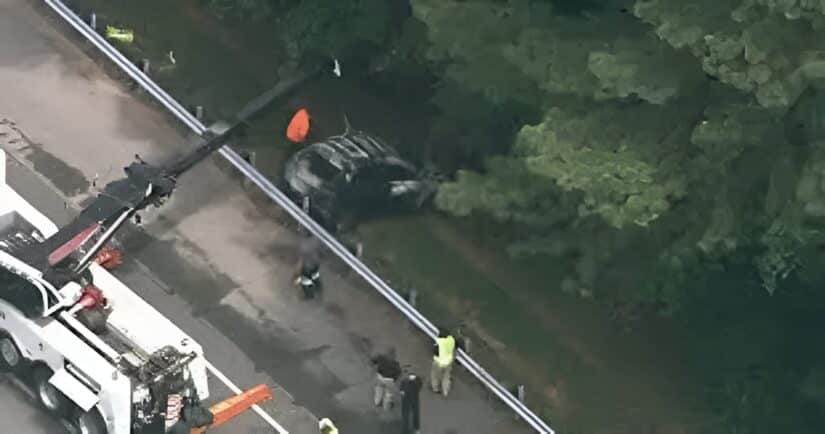 Traffic congestion on Stone Mountain Freeway in Atlanta after crash near Hugh Howell Road during morning commute